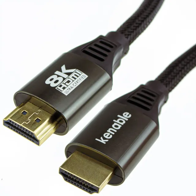 Kenable HDMI 2.1 Kabel 8K 0,5m schwarz Metall 48G