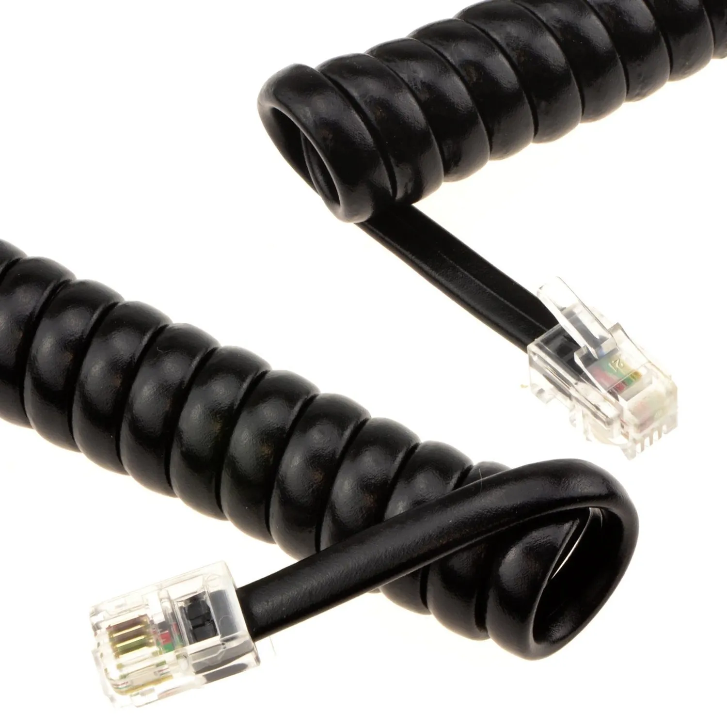Kenable Hörer Spiralkabel RJ10 6m schwarz