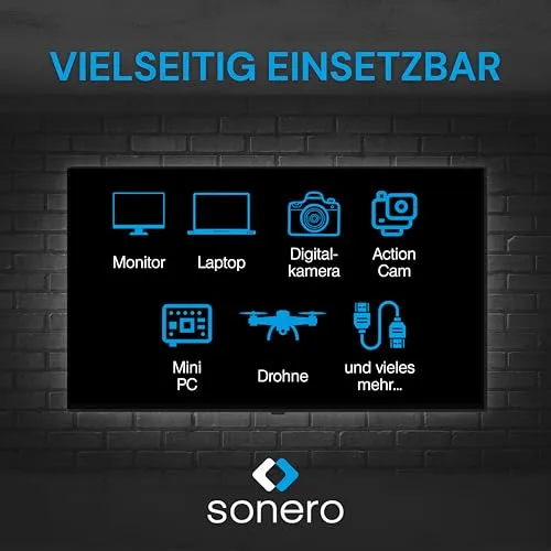 Sonero 4K Mini-HDMI-HDMI-Kabel 1,5 m schwarz 60 Hz