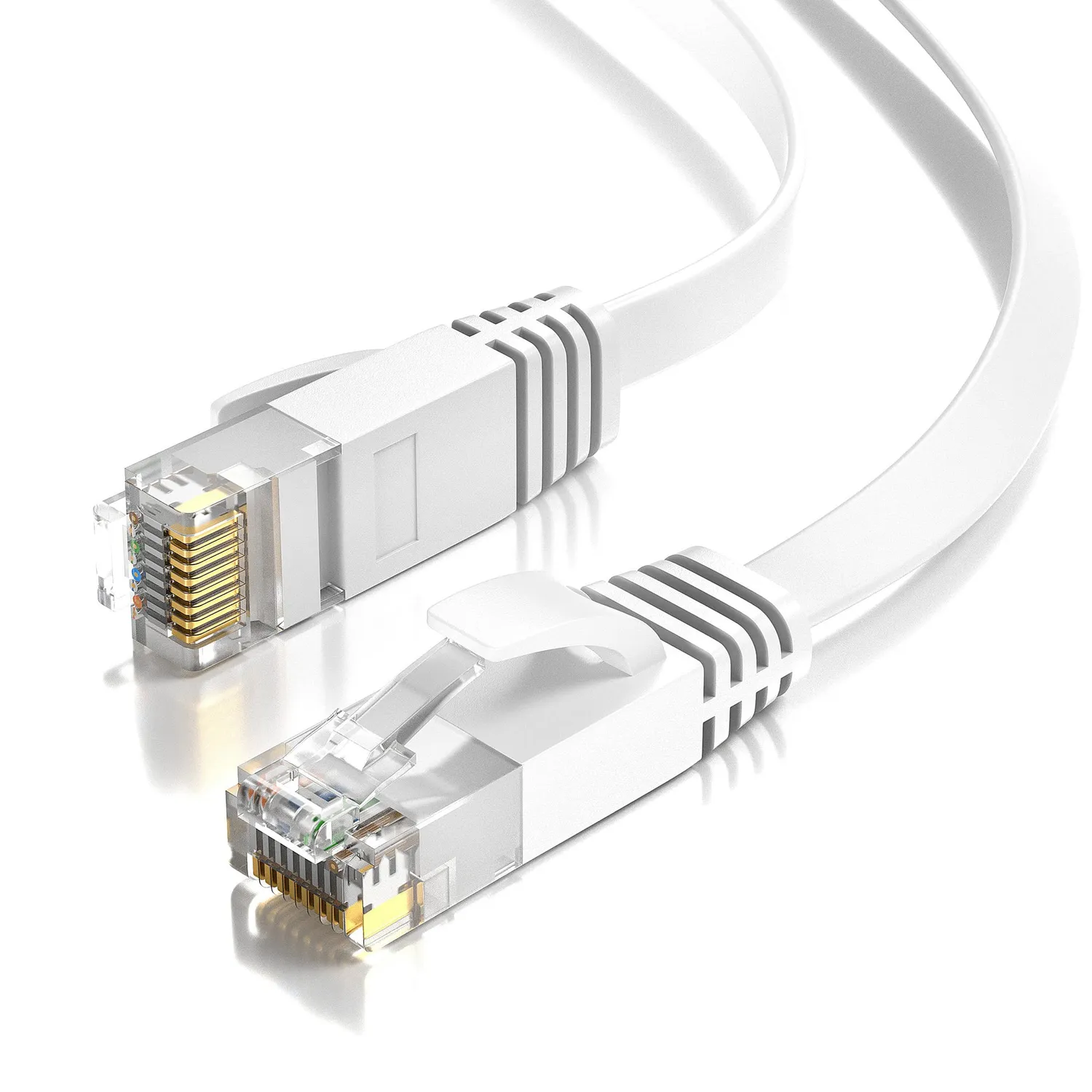 JAMEGA Cat.6 Netzwerkkabel flach 4 m grau 1 Gbit/s