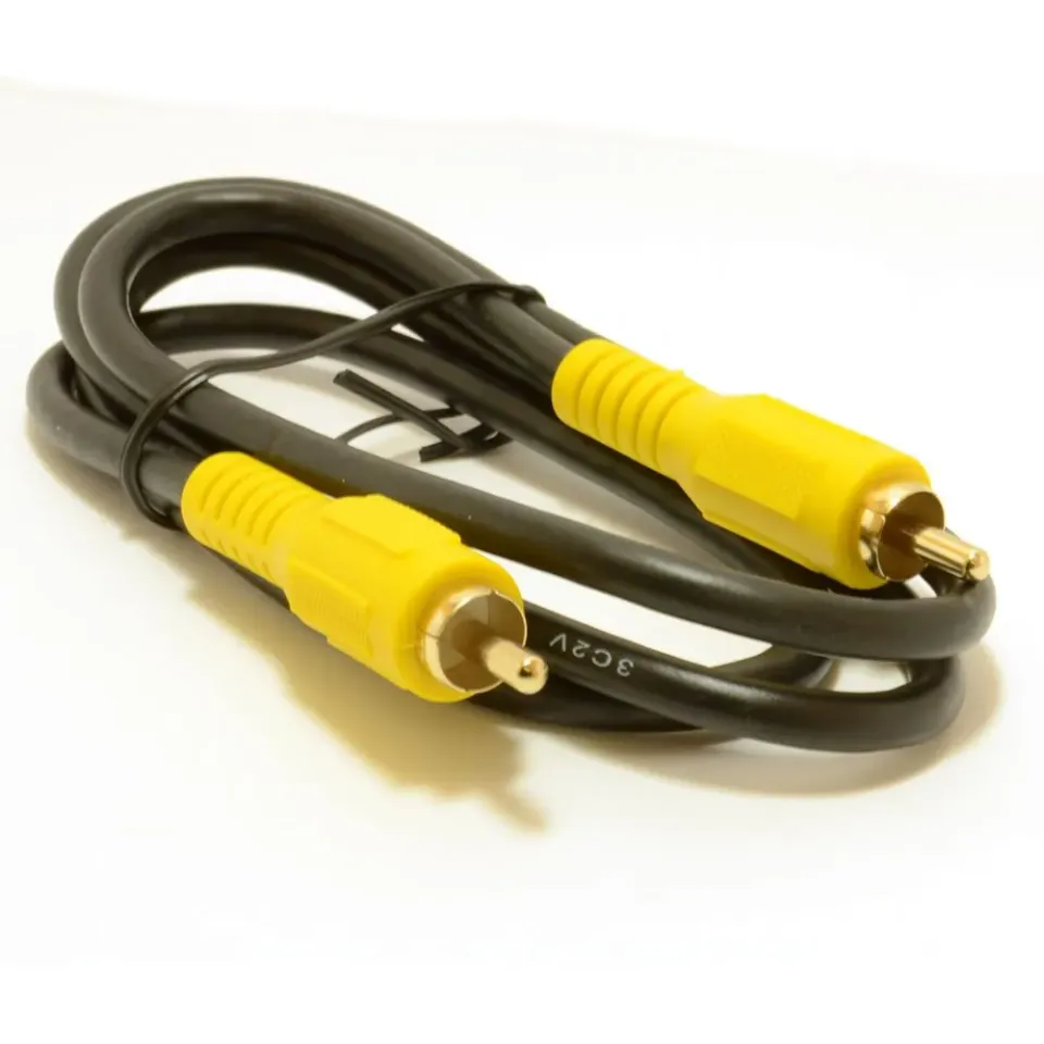 Kenable Cinch Koaxial Audiokabel RG59 1m Schwarz 75 Ohm