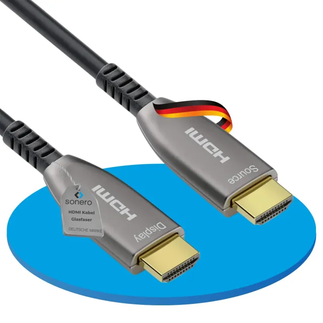 Sonero X-AOC210-100 HDMI Kabel 10 m schwarz 4K Glasfaser