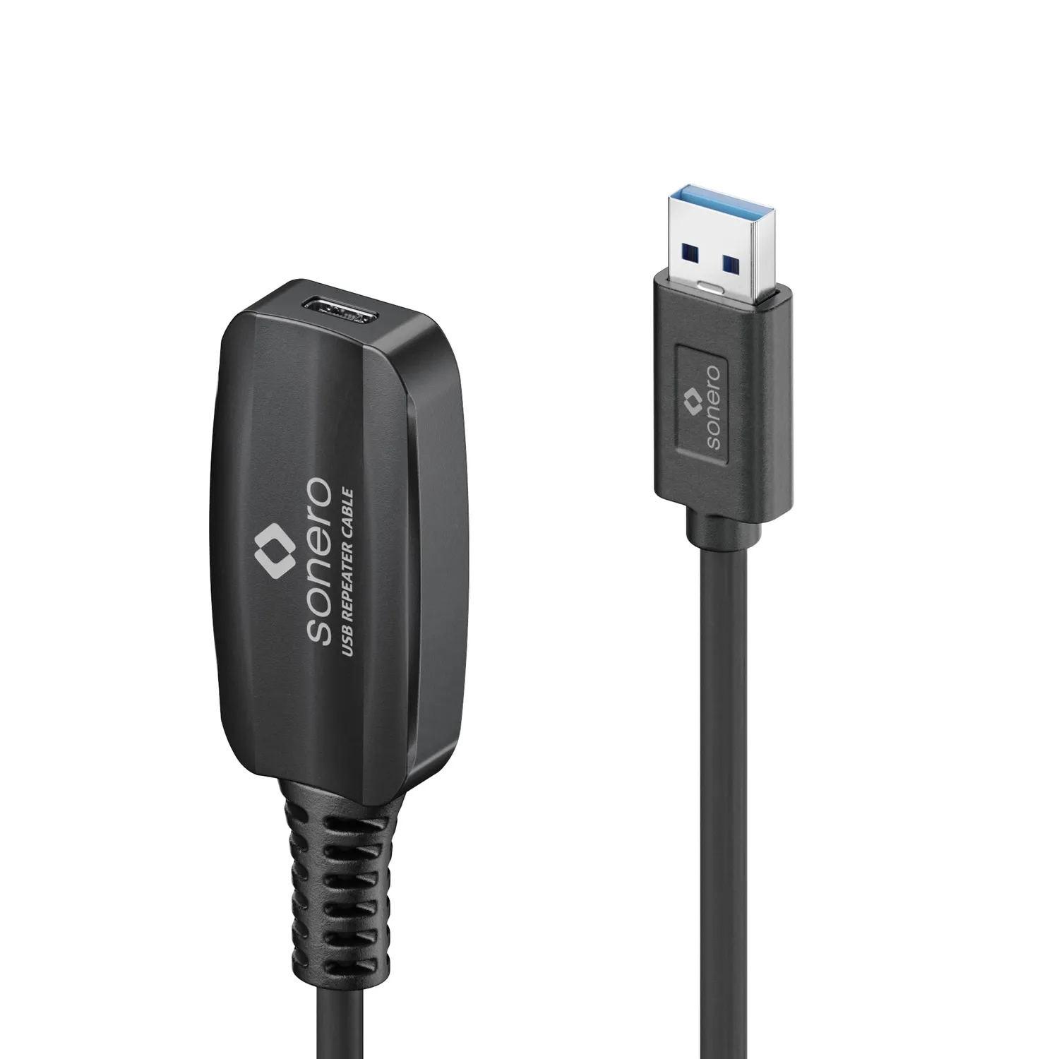 Sonero USB 3.2 Aktive Verlängerung A auf C 5m schwarz 5GB/s