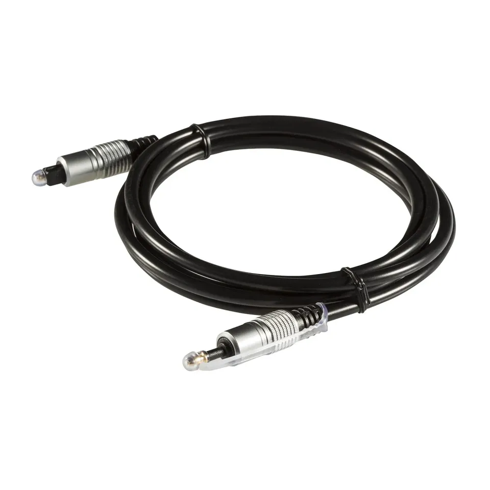 Poppstar Premium Toslink Kabel Mini 3,5mm 5m Glasfaser