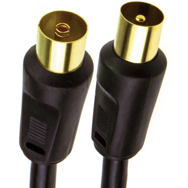 Kenable RF Koax Antennenkabel 0,5m schwarz Stecker Buchse