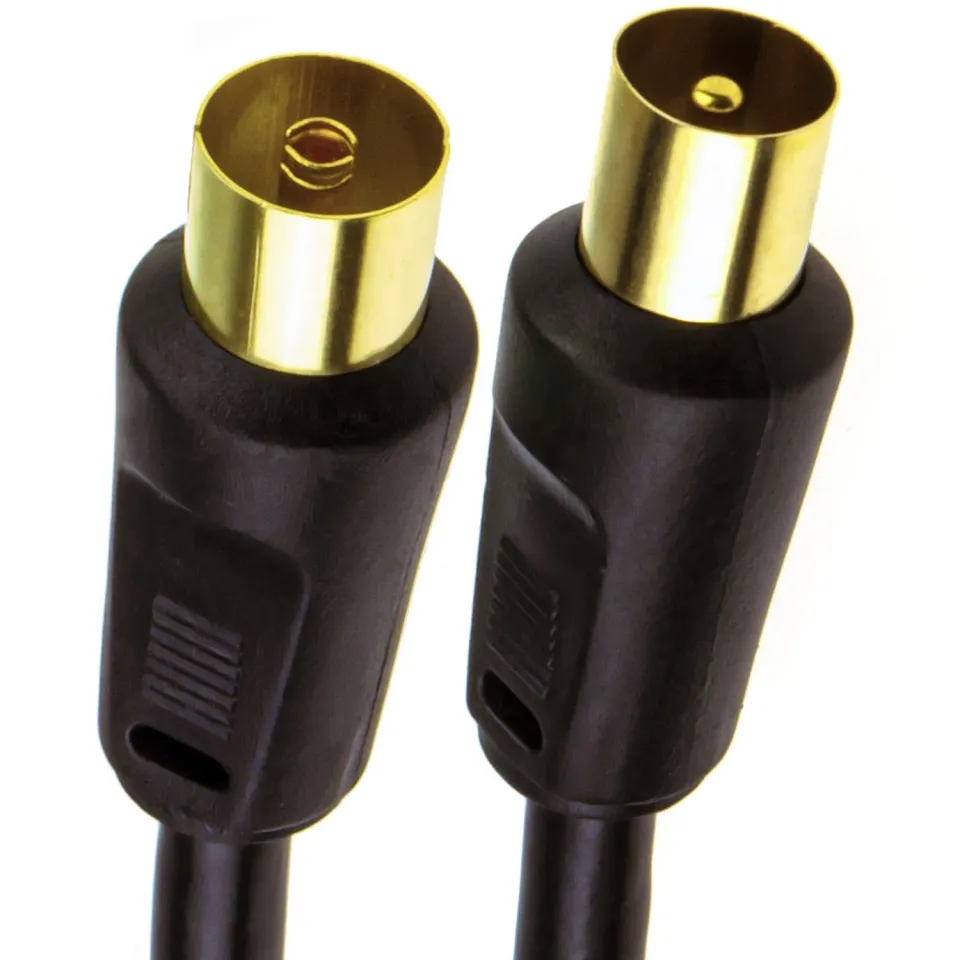Kenable RF Koax Antennenkabel 0,5m schwarz Stecker Buchse