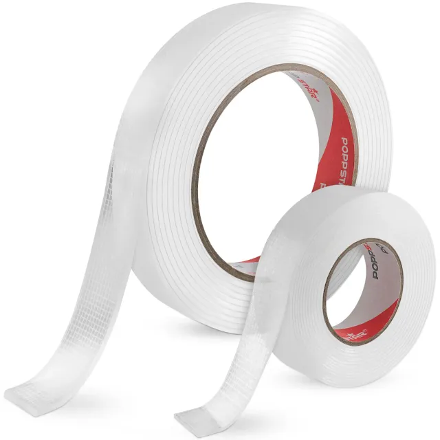 Poppstar Nano Klebeband doppelseitig 2 Rollen 3m transparent