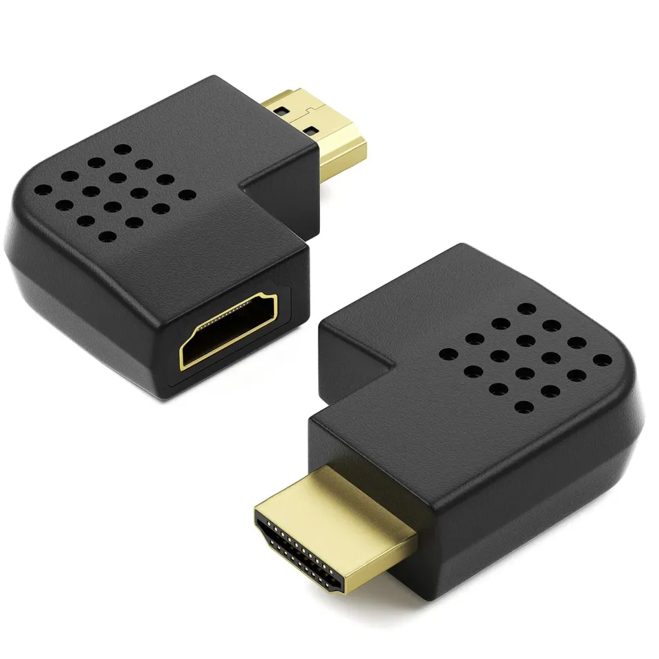 JAMEGA HDMI Winkeladapter 90°+270° 2er Set 4K Flach