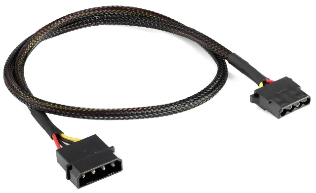 Poppstar Molex Verlängerungskabel 60 cm schwarz