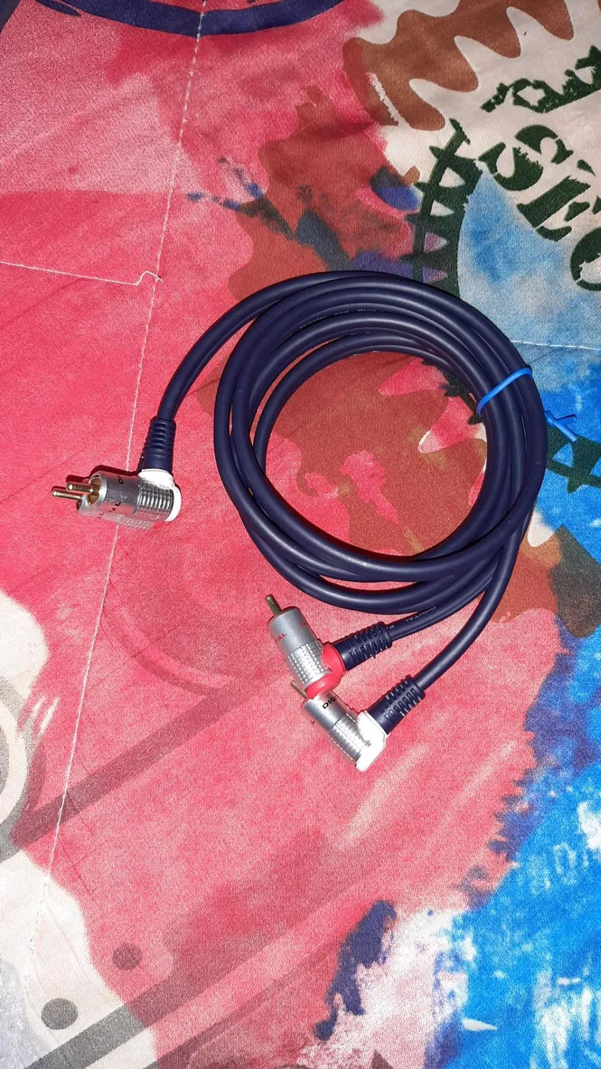 Kenable OFC Cinch Kabel gewinkelt 1,5m Stereo