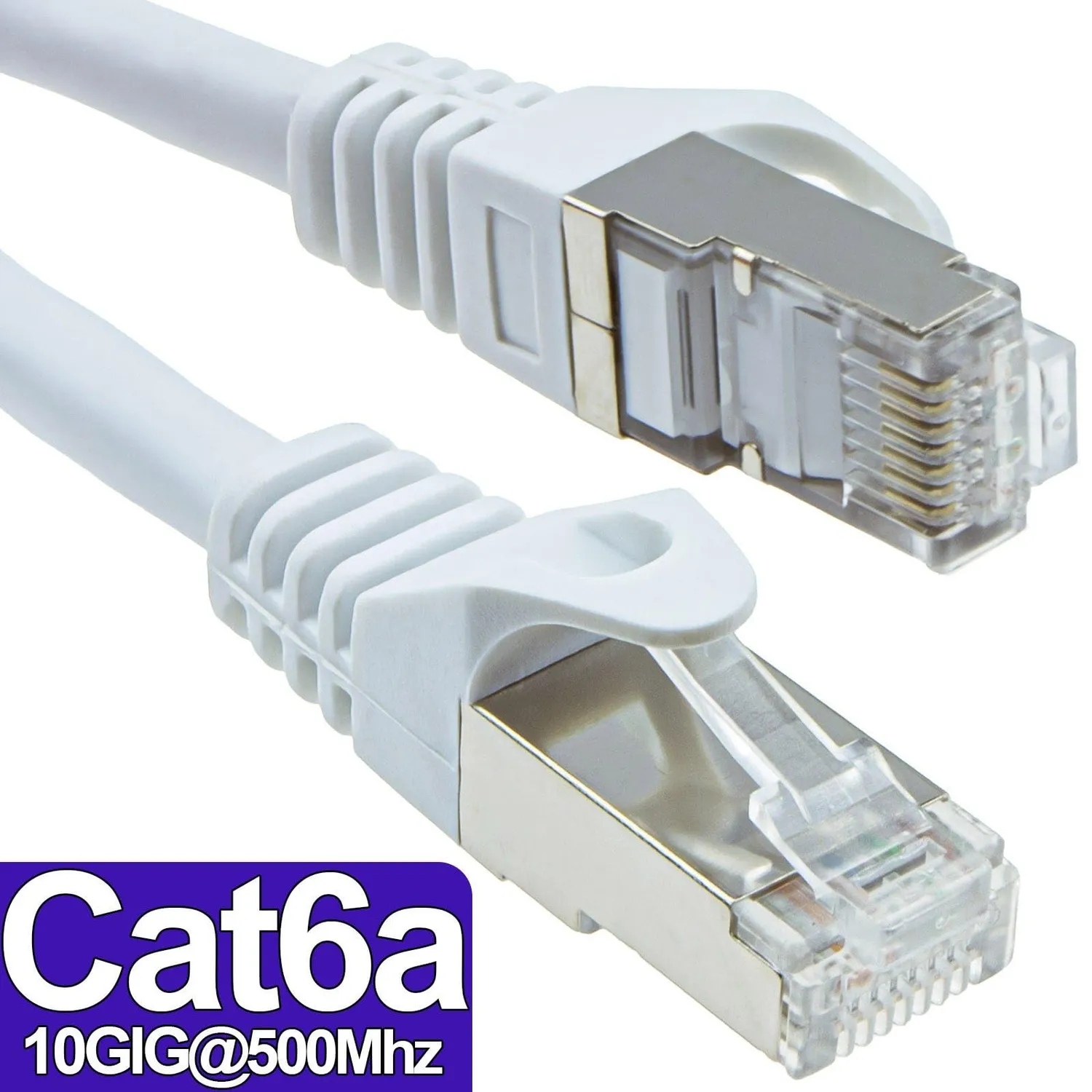 Kenable Cat6A Netzwerkkabel SSTP RJ45 10 m weiß