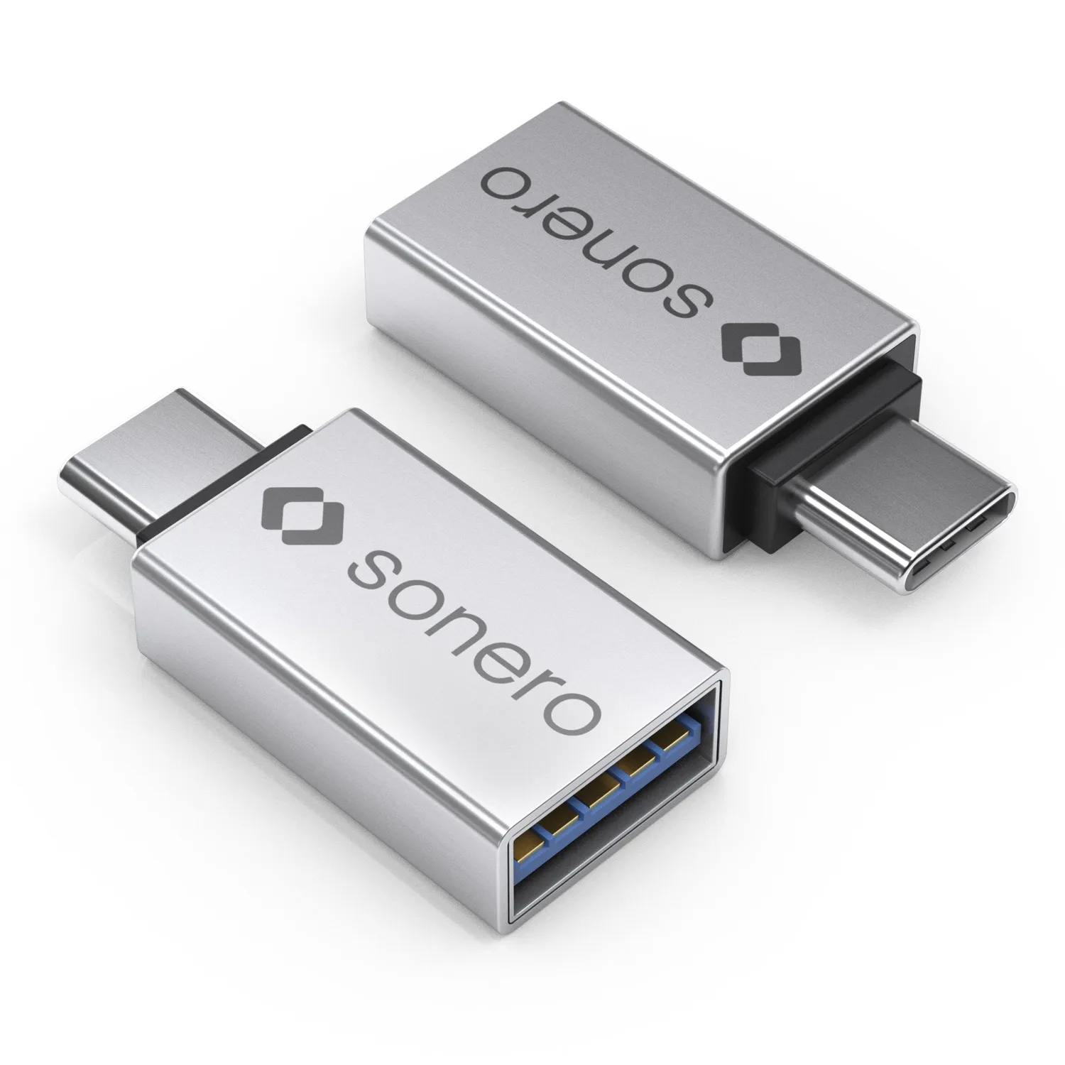 Sonero USB-C auf USB-A Adapter Alu silber OTG