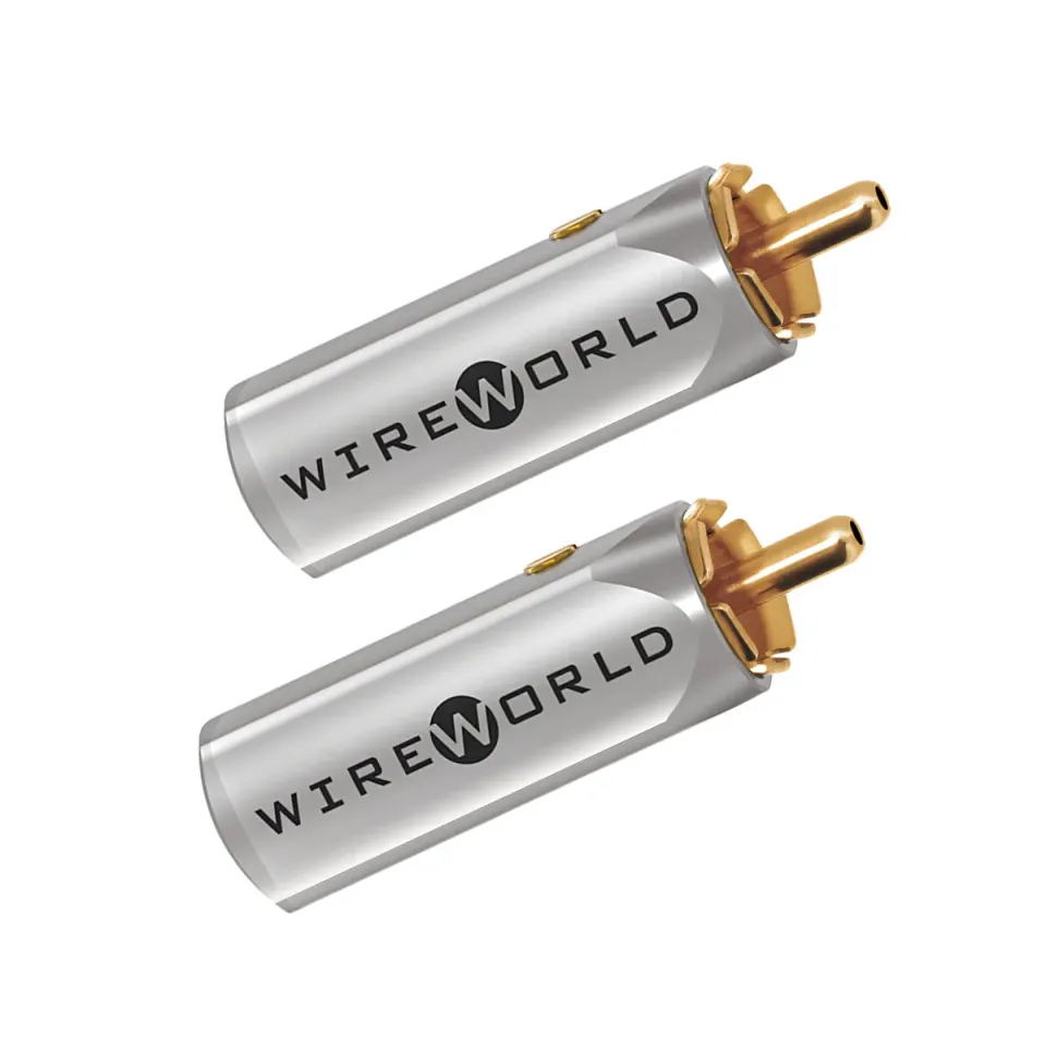 WireWorld RCA-Stecker 7mm Gold 2er Set Löt-Montage