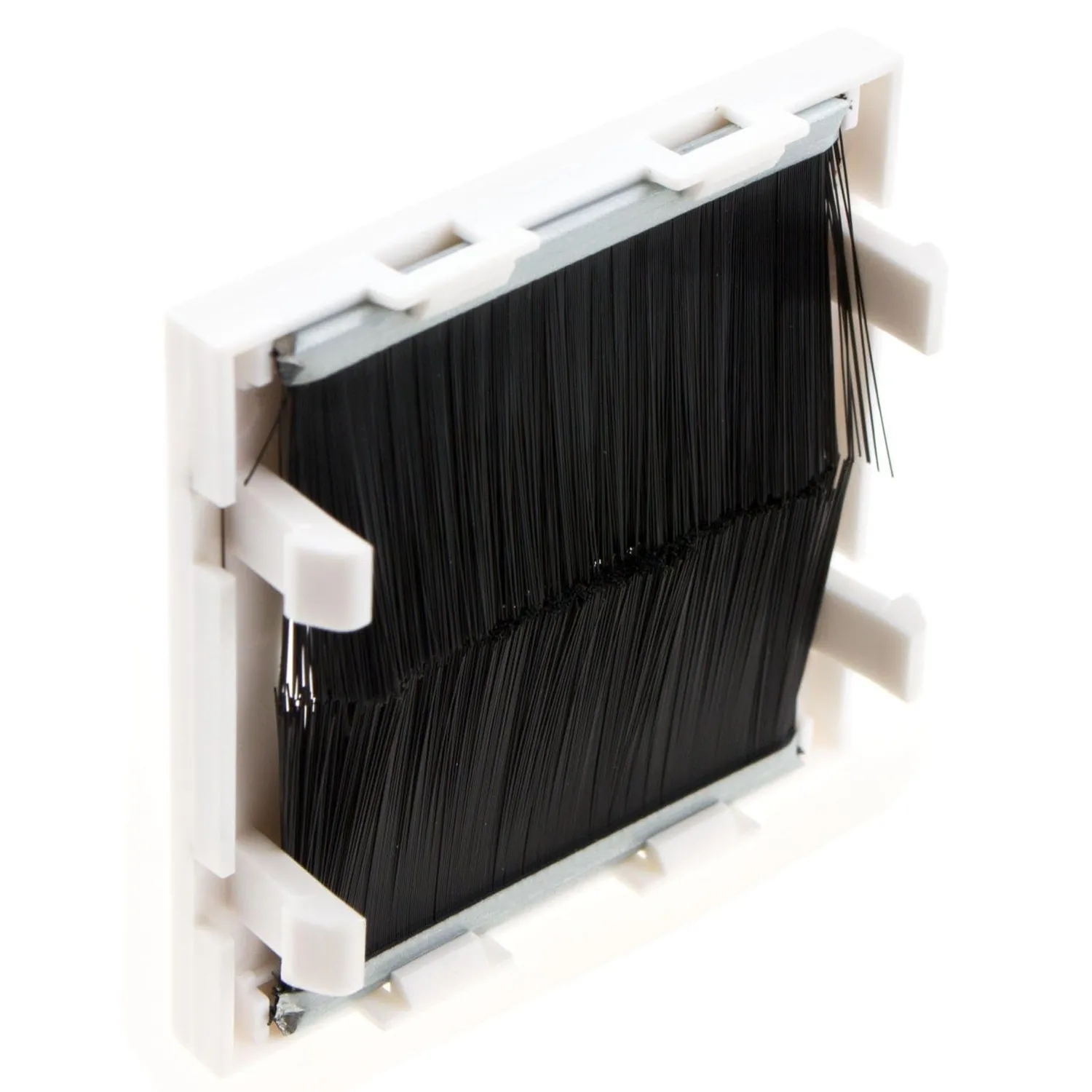 Kenable Bürstenmodul 50x50mm Wanddose Bürsteneinsatz Weiß