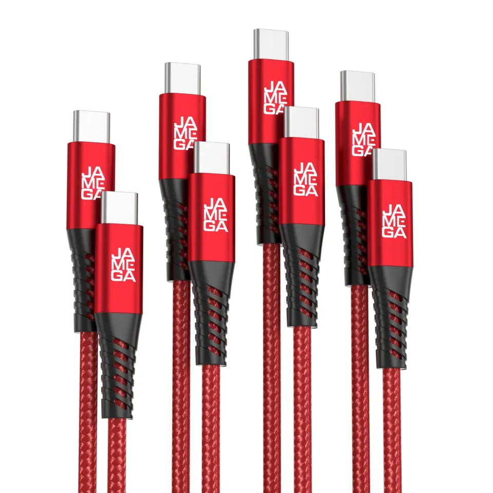 Jamega USB-C Kabel rot 4er Pack 0,5m 1m 2m 3m Fast Charge