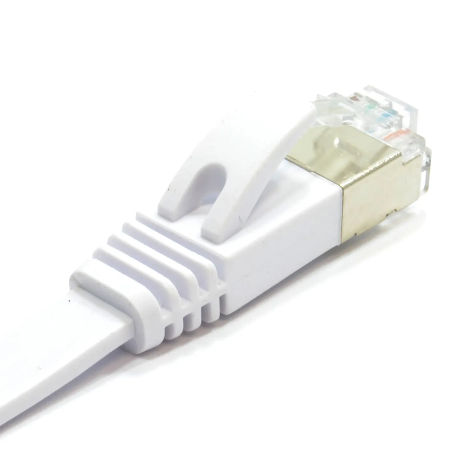 Kenable CAT6A Flach Netzwerkkabel 2m Weiß 10Gbit