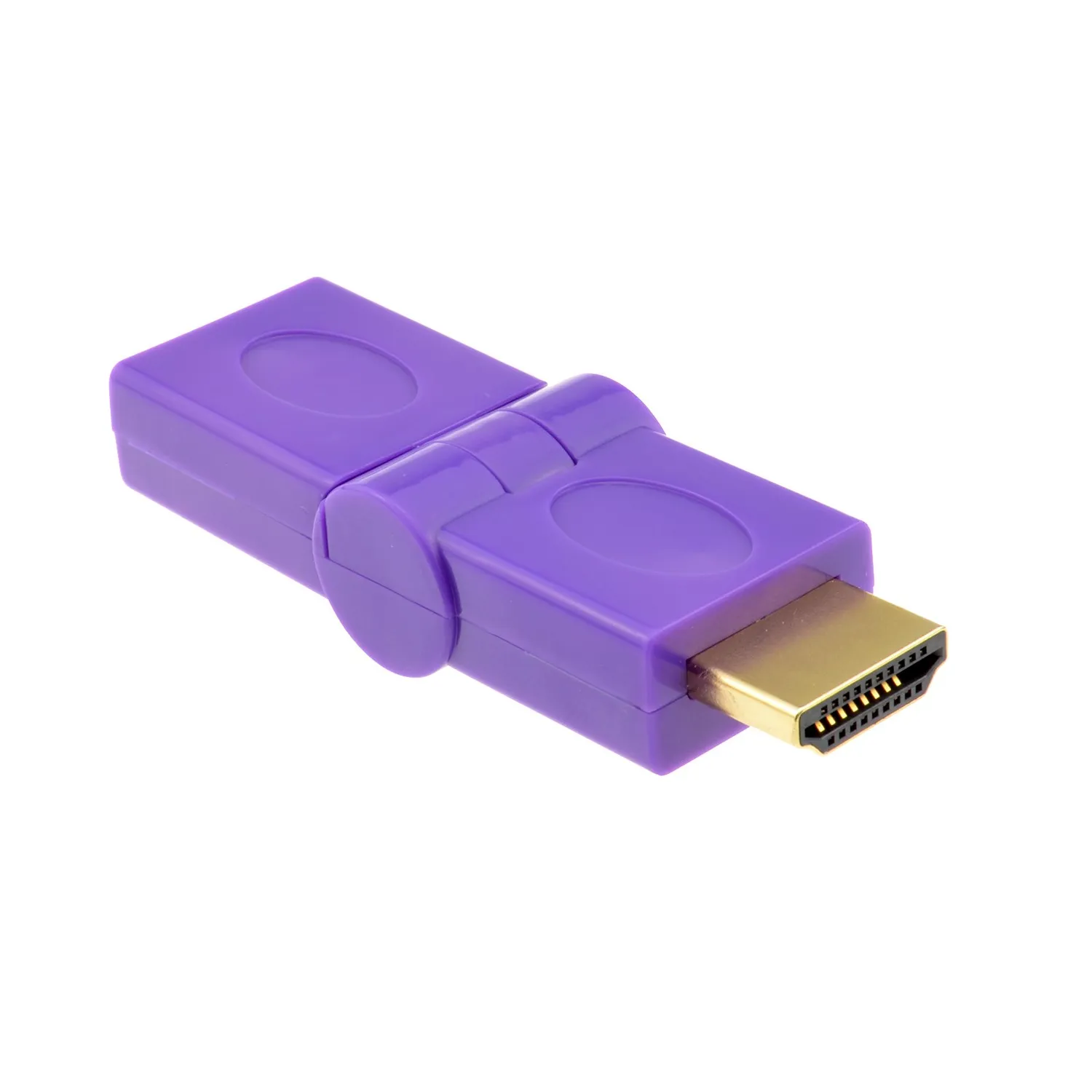 Kenable HDMI Winkeladapter 180° drehbar lila 5,5cm