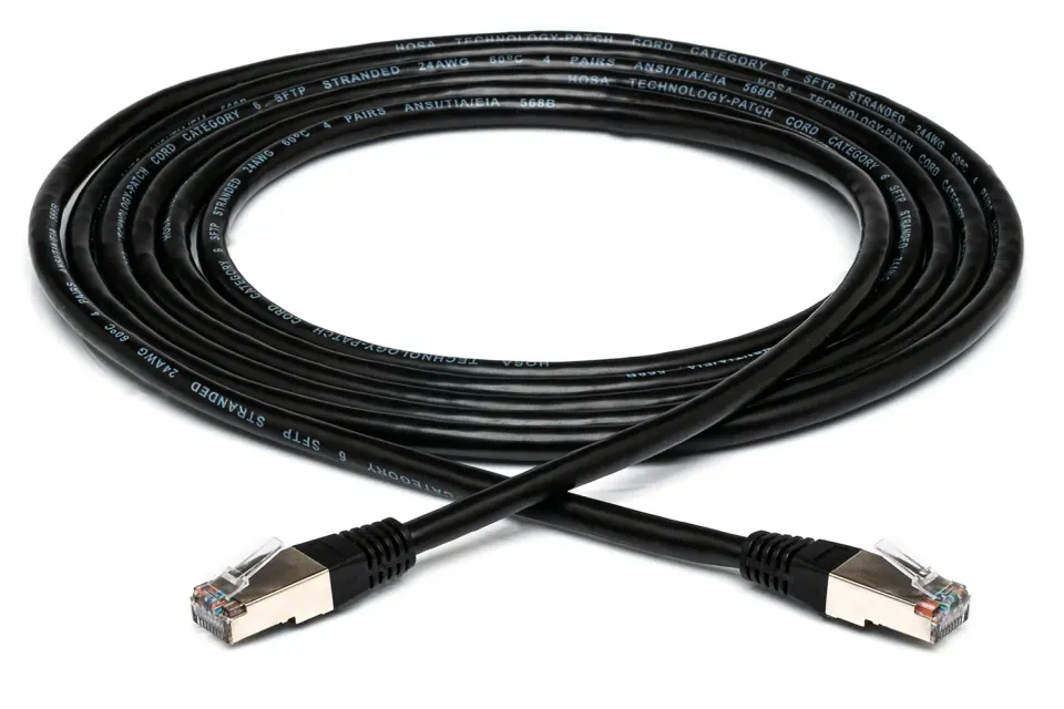 Hosa CAT-600BK Cat-6-Netzwerkkabel schwarz