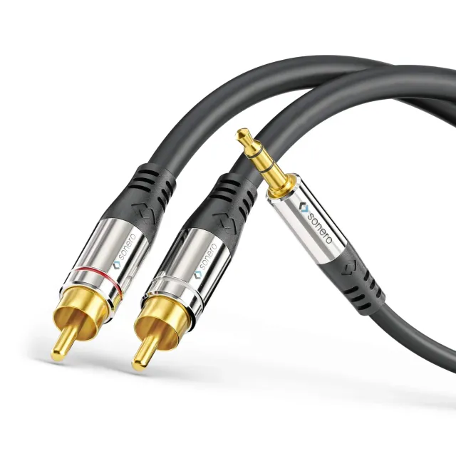 Sonero Cinch Adapter S-AC600-100 Klinke 10 m schwarz