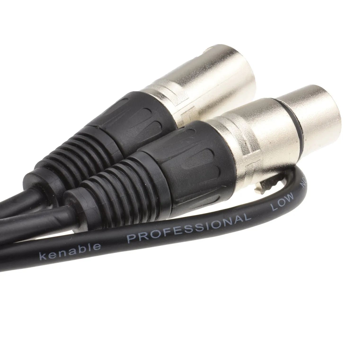 Kenable XLR Mikrofonkabel 0,5m schwarz abgeschirmt