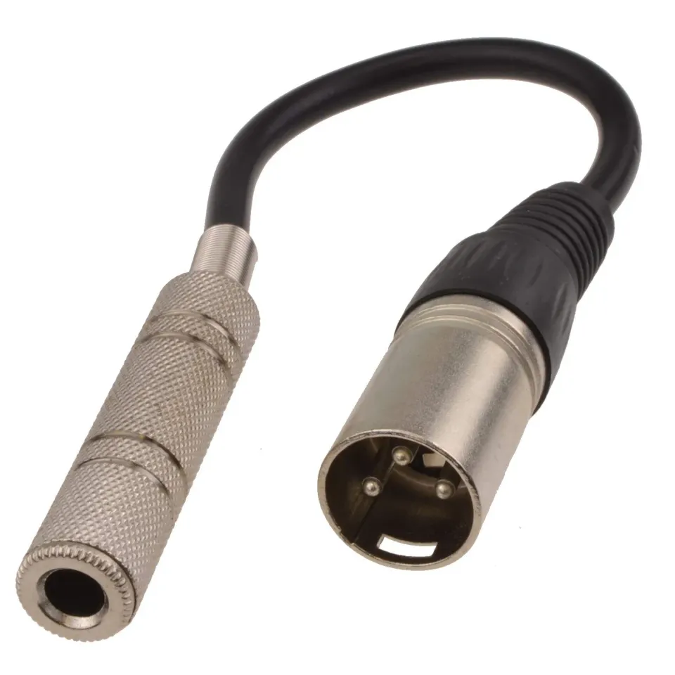 Kenable XLR Adapterkabel Stecker auf 6,35 mm 20 cm