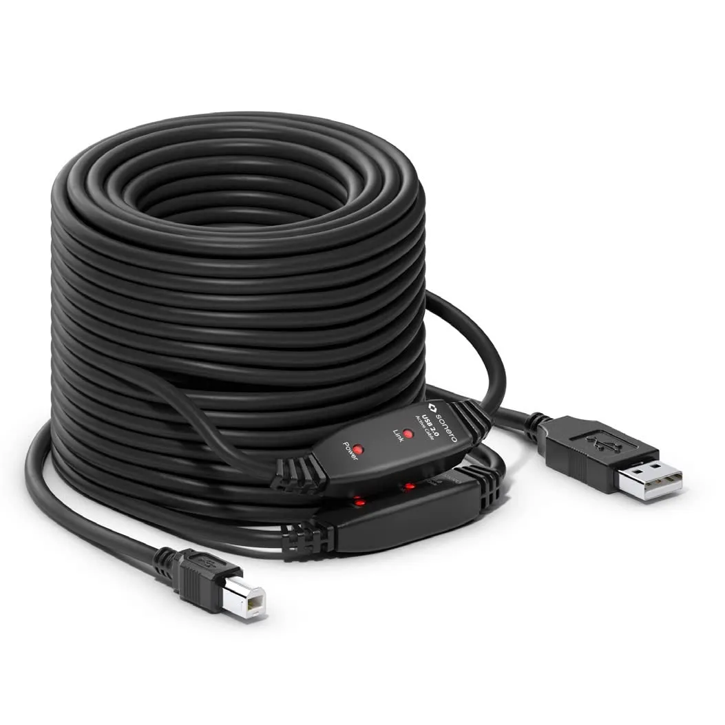 Sonero S-XU2000-200 USB-Kabel 20 m aktiv schwarz