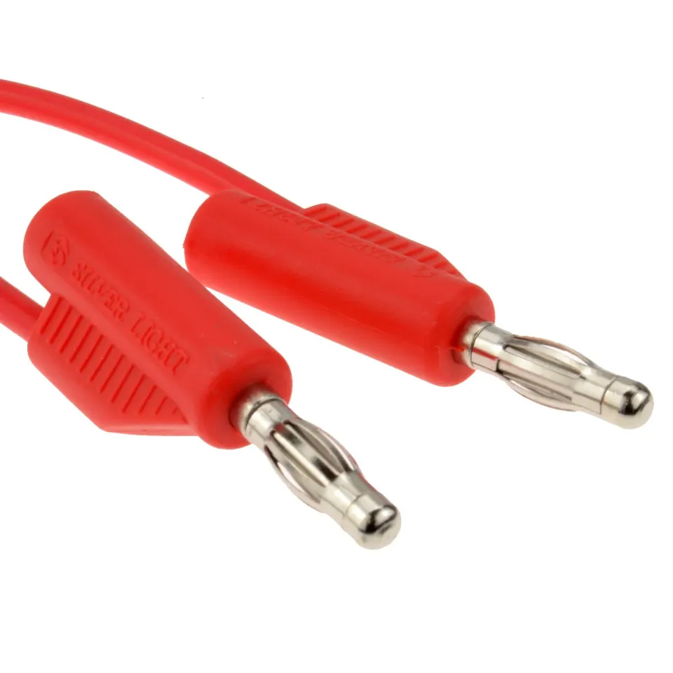 Kenable Bananenstecker Messkabel rot 1 m stapelbar