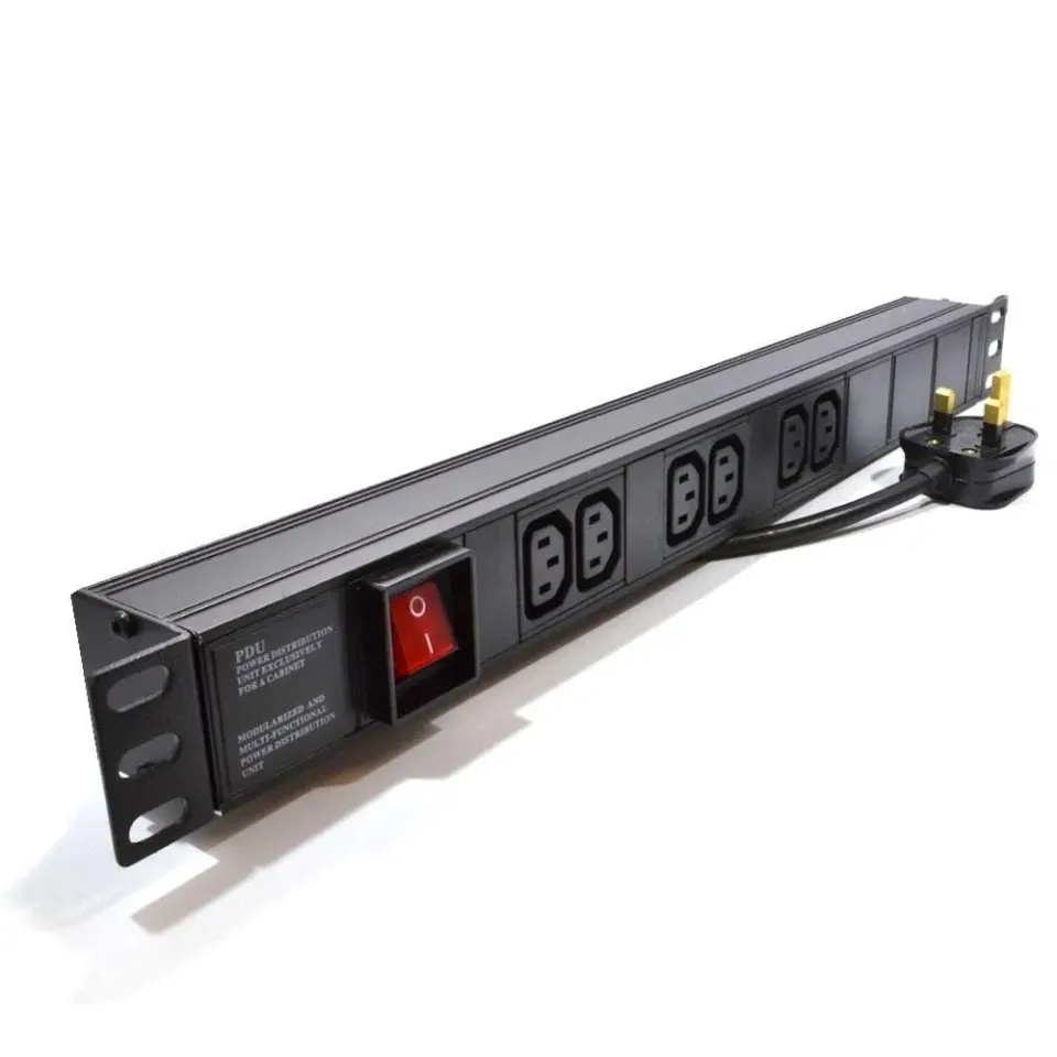 Kenable 19 Zoll PDU Steckdosenleiste 6x C13 UK-Stecker 2m