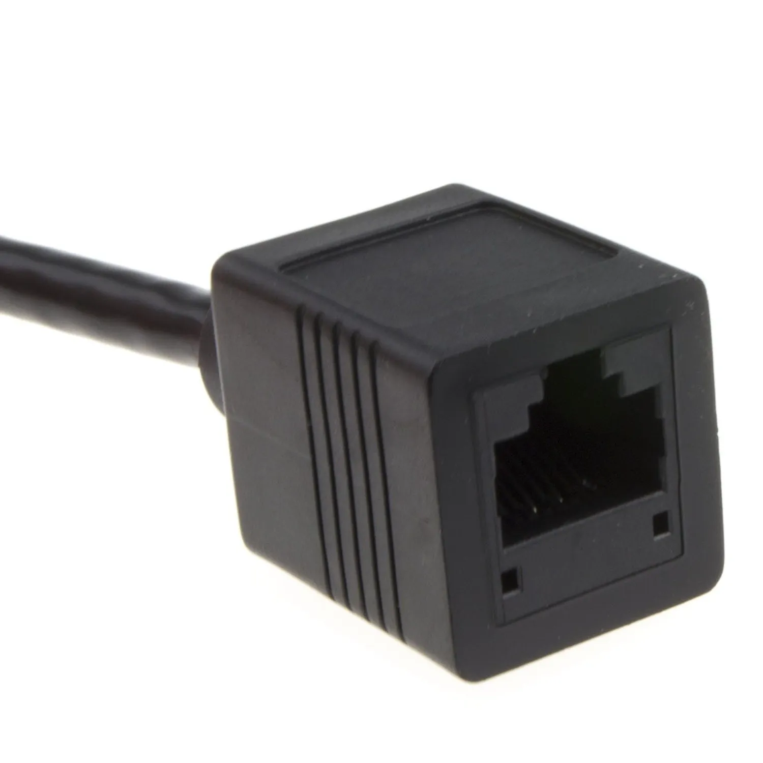 Kenable CAT6 RJ45 Netzwerk-Verlängerungskabel 0,15m Schwarz Kupfer