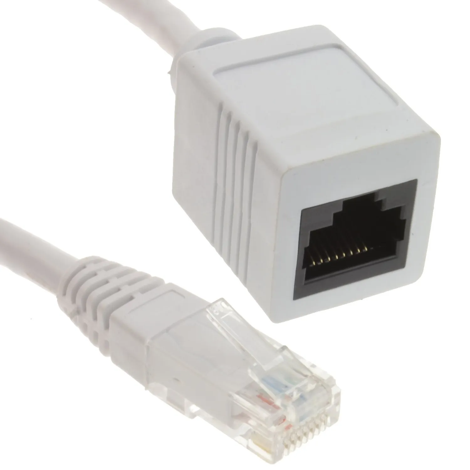 Kenable CAT6 RJ45 Netzwerk-Verlängerungskabel 5m Weiß Kupfer