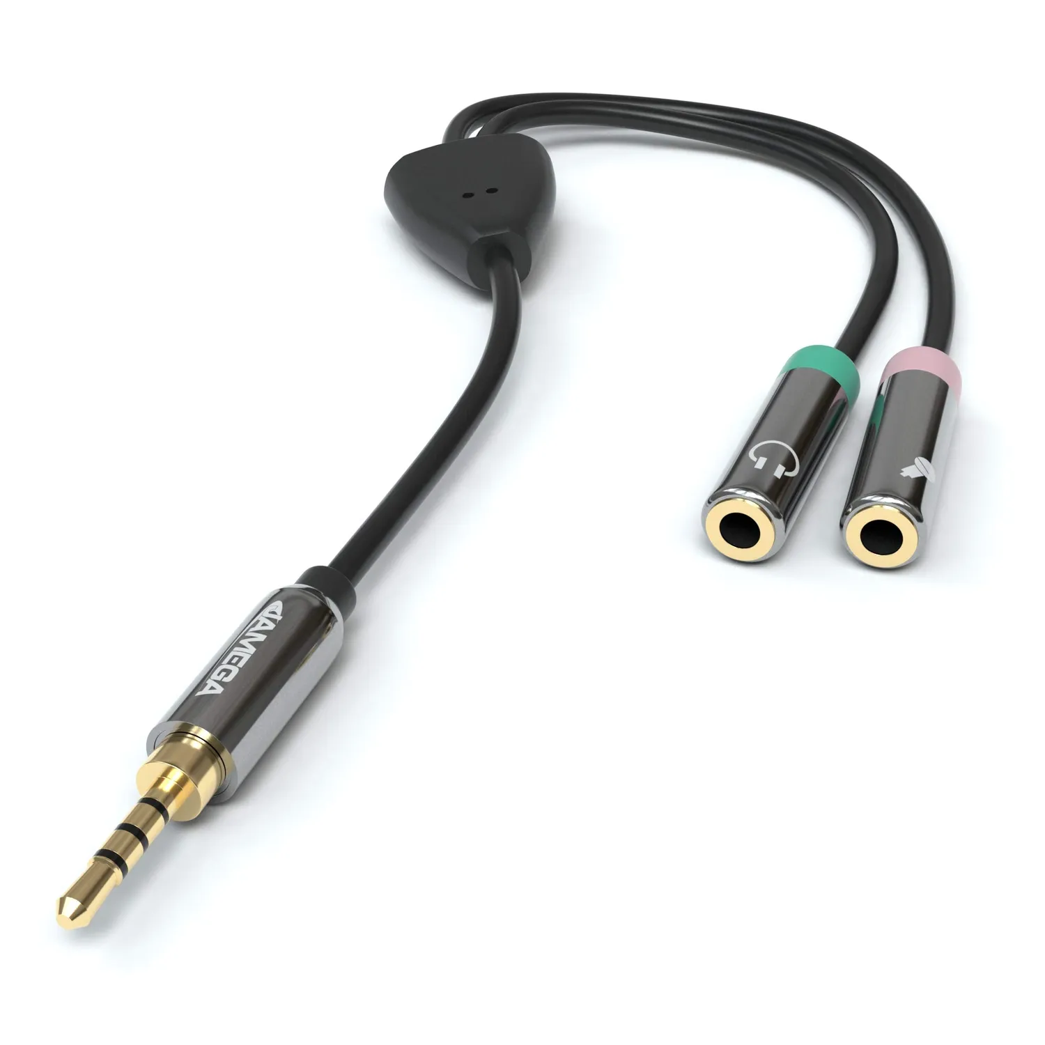 JAMEGA Headset Splitter 0,2m AUX Y-Adapter CTIA