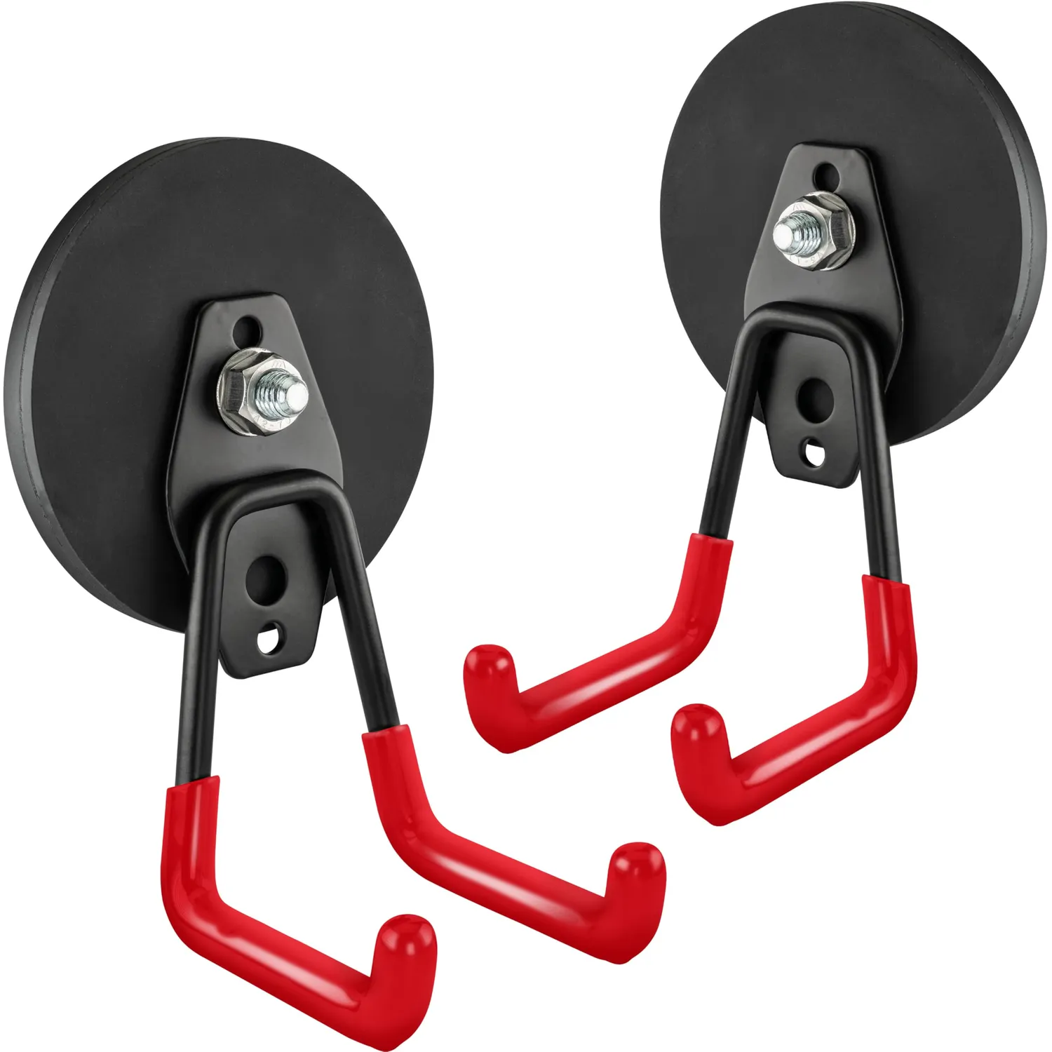 Poppstar Garagenhaken magnetisch Set 2 schwarz 20kg