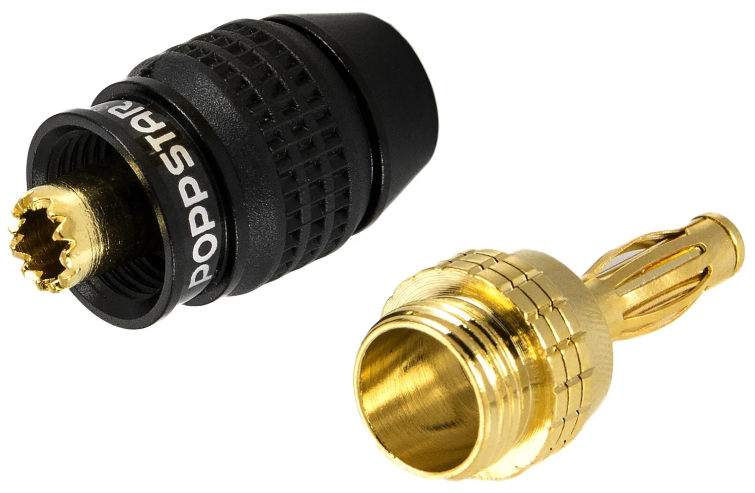 Poppstar Deadbolt High End Bananenstecker 12er Set 24k vergoldet