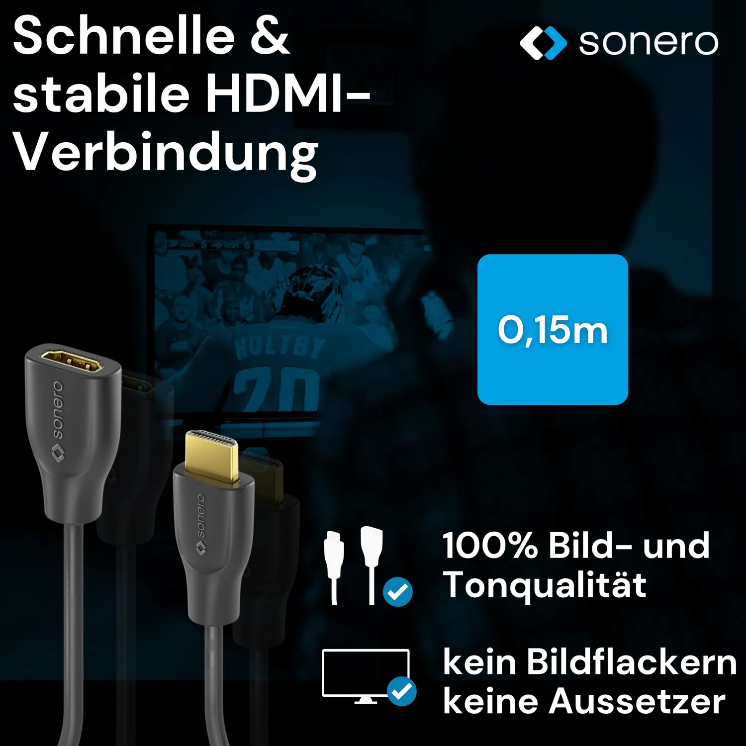 Sonero X-PHA010-0015 HDMI Adapter 0,15 m 4K Portsaver