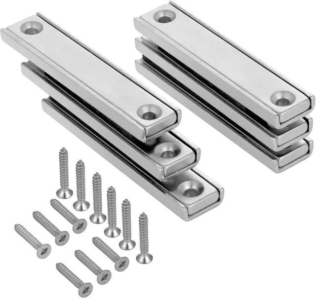 Poppstar Quader-Magnet Anschraubmagnet 6 Stück 30 kg