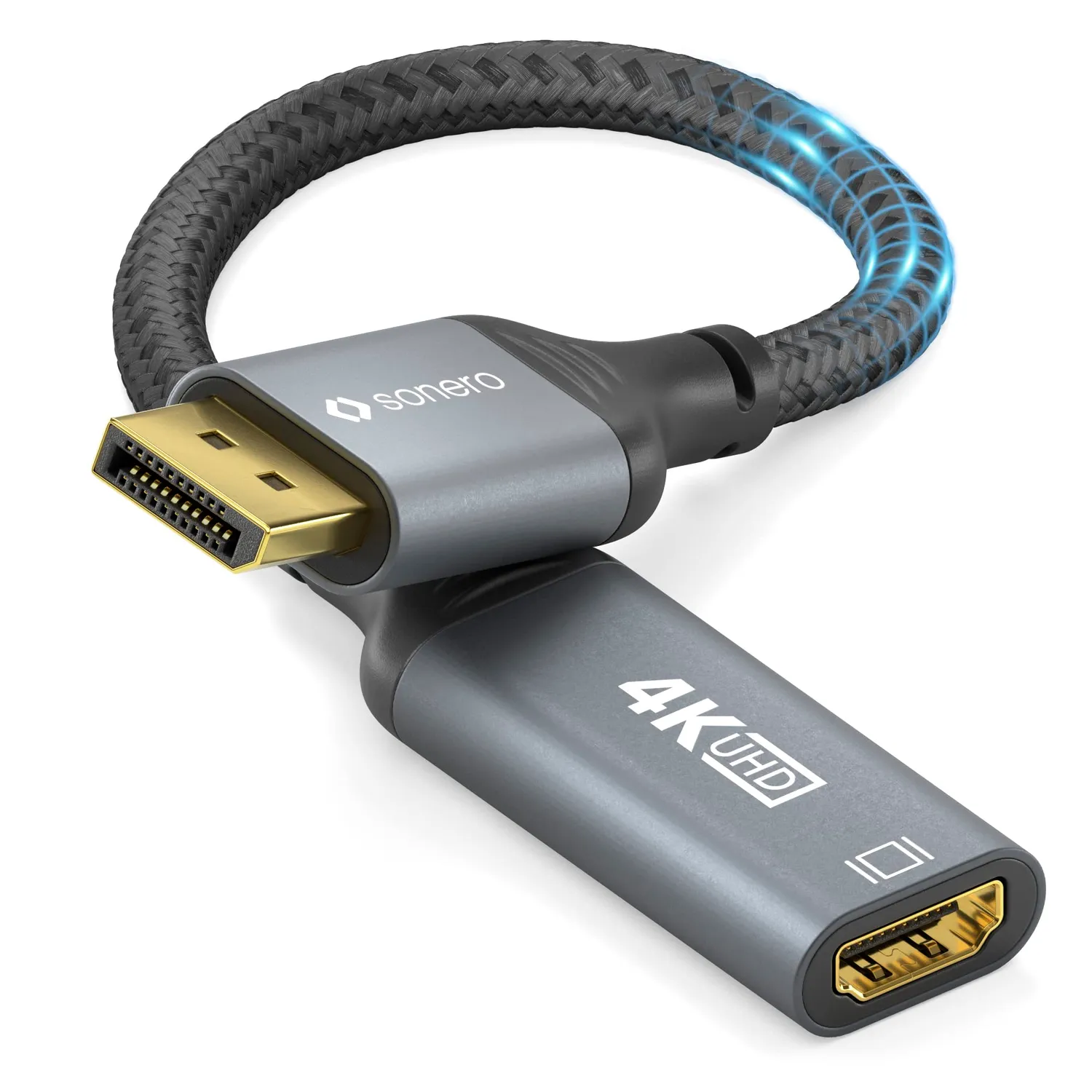 Sonero SPC-DP200-002 DisplayPort Adapter 0,1m 4K grau