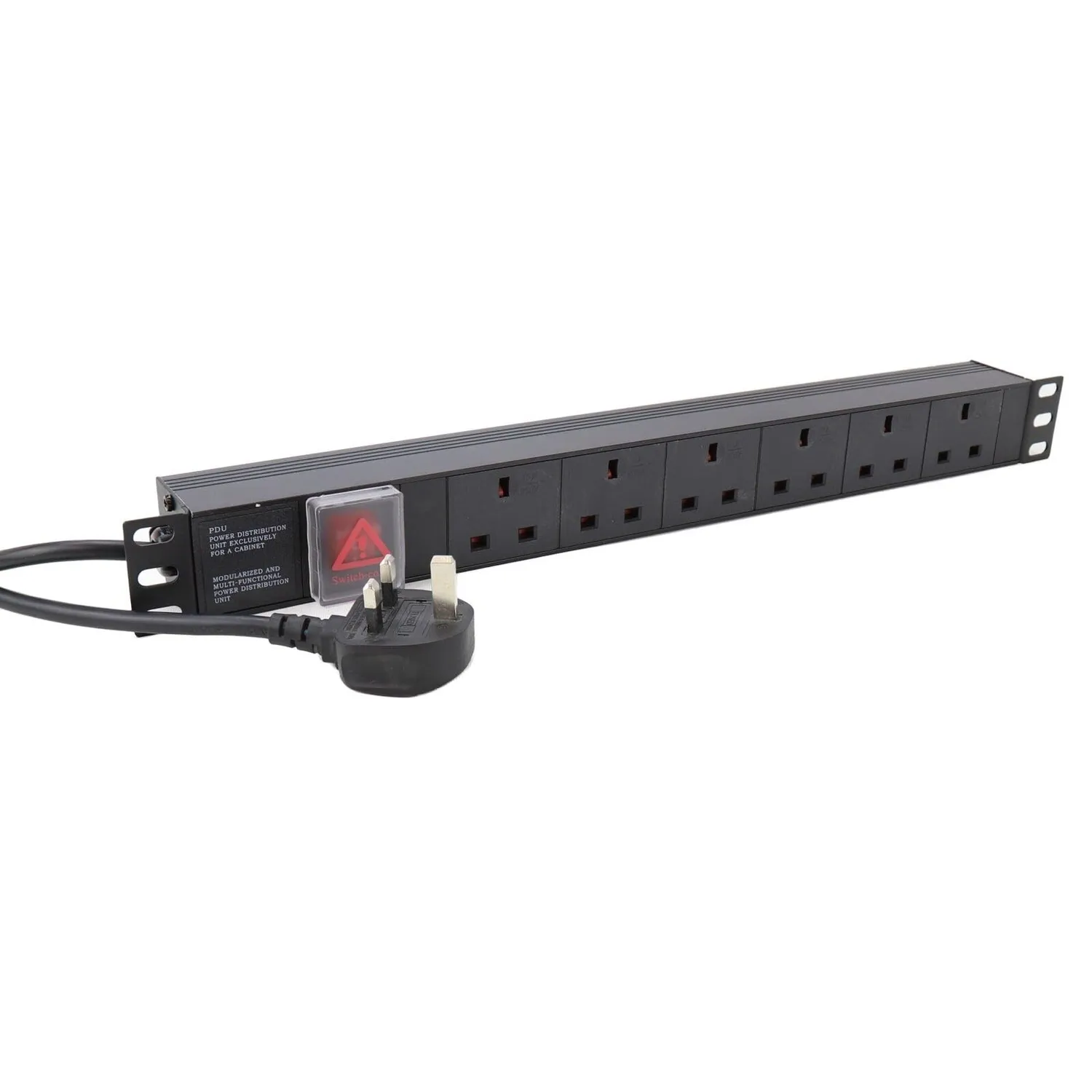 Kenable 6-fach Horizontal-Steckdosenleiste 19 Zoll 1,8 m