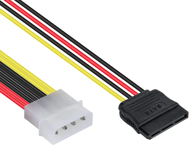Poppstar SATA Stromadapter Molex Stecker SATA Buchse 10cm