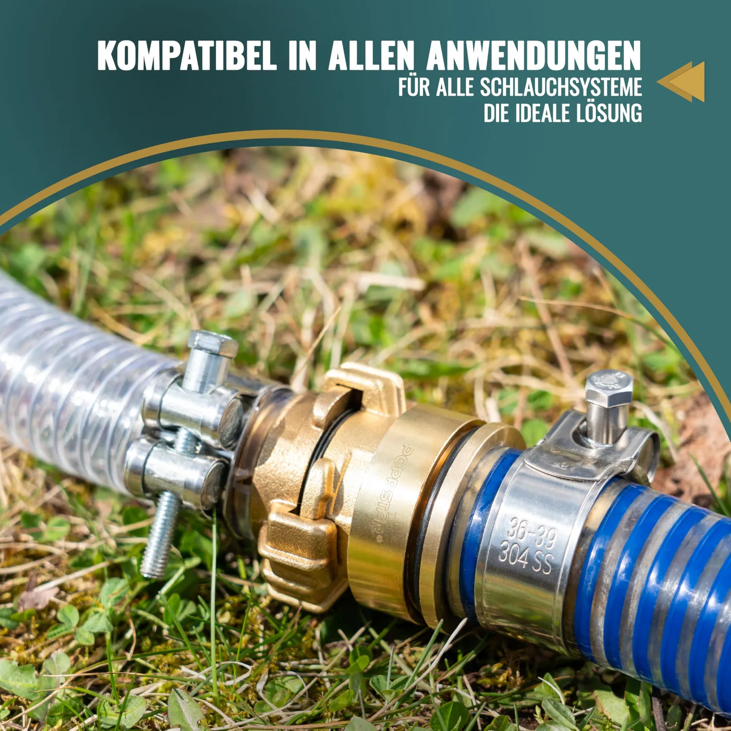 Poppstar Schlauchtülle 3/4 Zoll Messing AG Bund