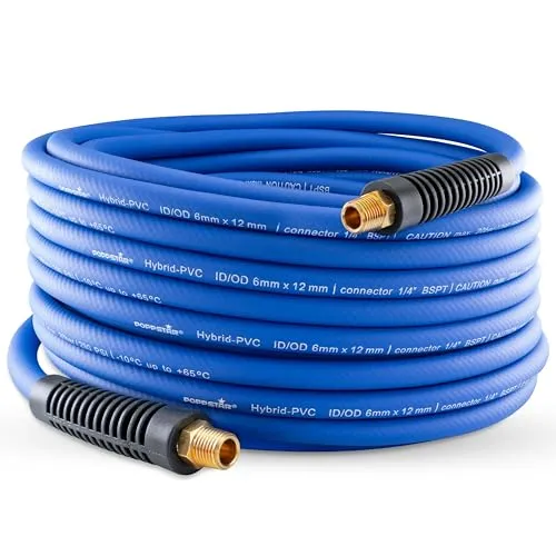 Poppstar Druckluftschlauch Hybrid 20m Blau 20bar