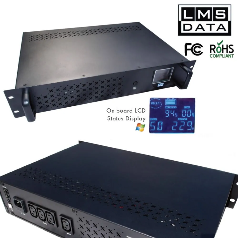 Kenable 800VA USV Line-Interactive Rack mit LCD