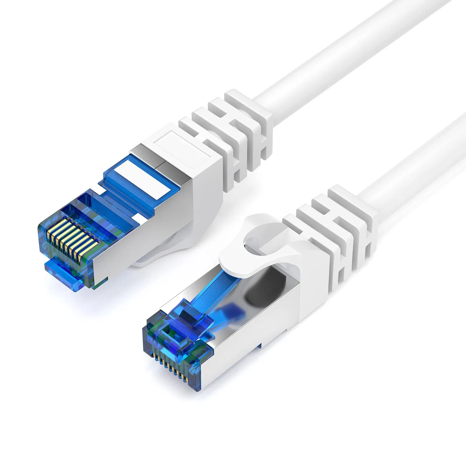 JAMEGA Cat.7 Netzwerkkabel Flach 0,25m Schwarz 10Gbit