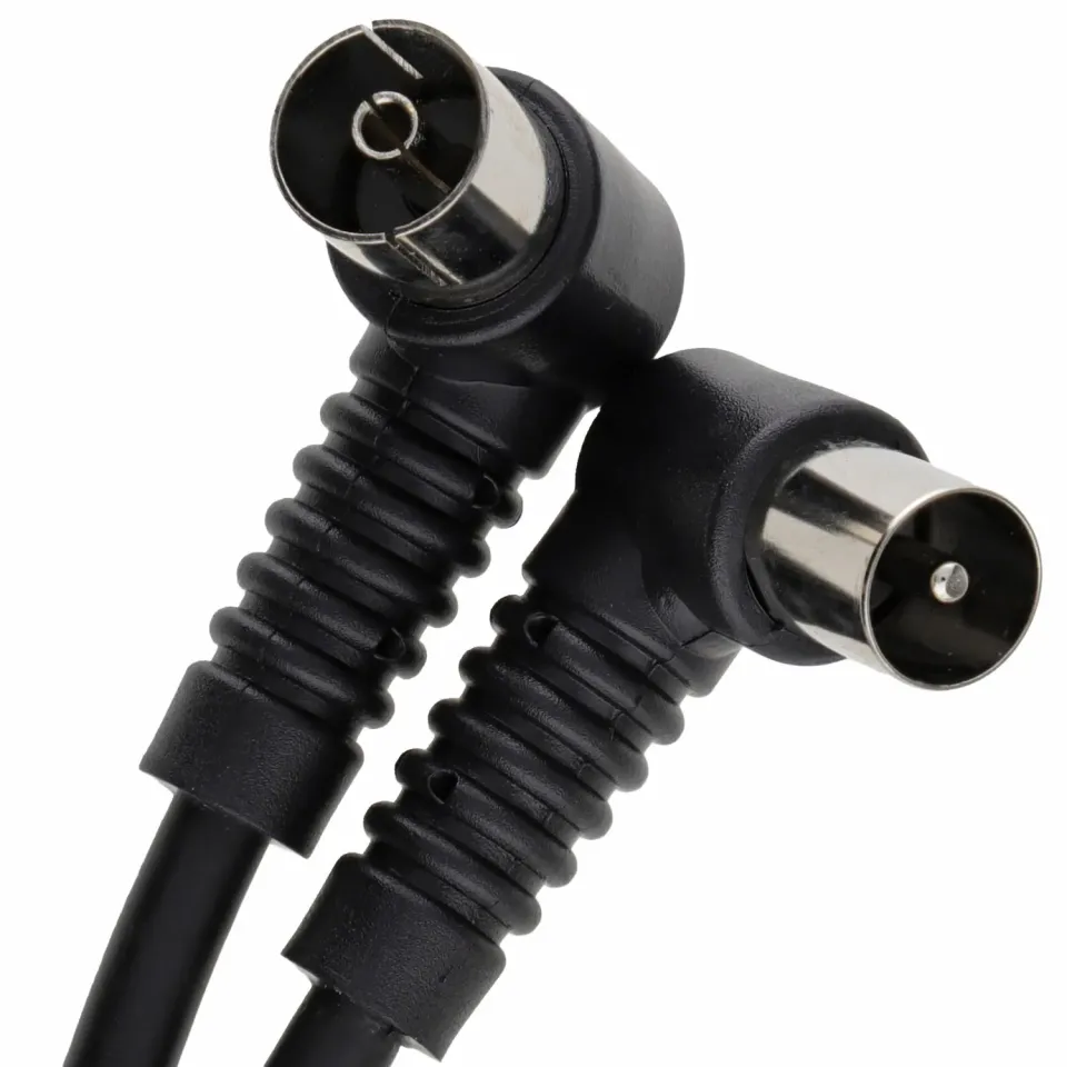 kenable RF Koax Antennenkabel gewinkelt 0,6 m schwarz