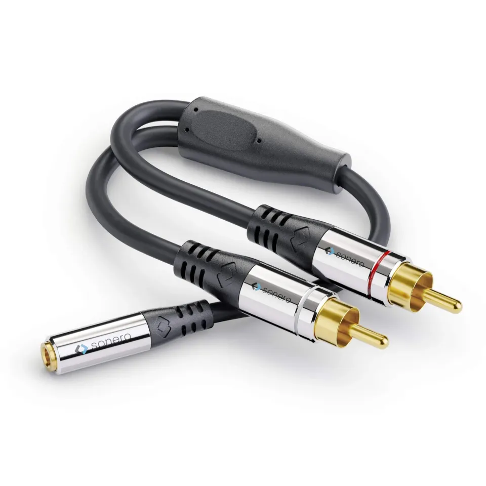 Sonero Premium S-ACA004 Audio Adapter 0,20 m Cinch-Klinke