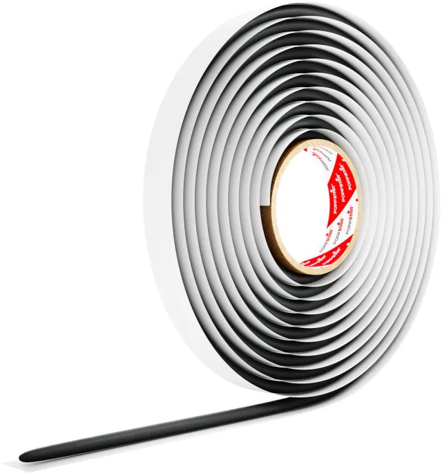 Poppstar Butylrundschnur Klebeband 5 m x 10 mm schwarz