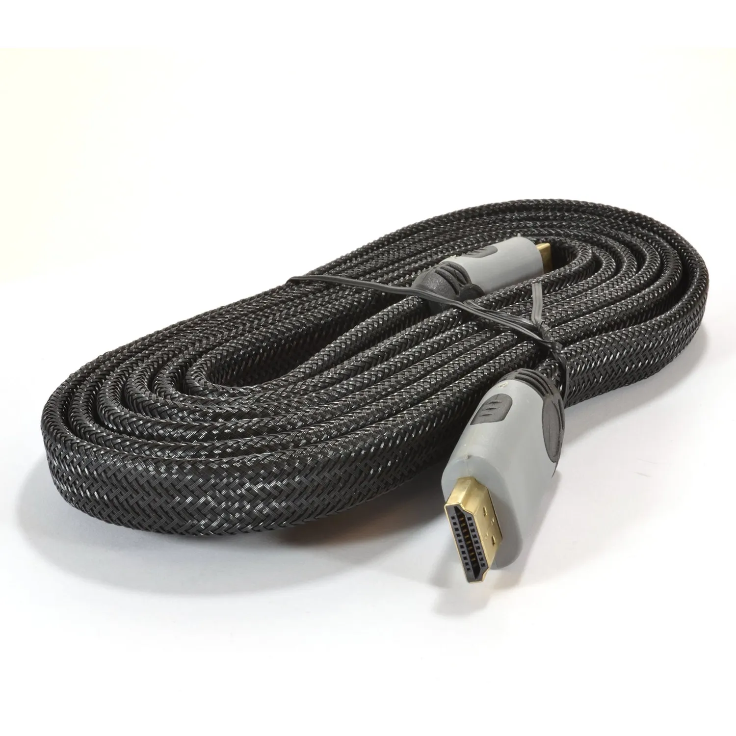 Kenable HDMI-Kabel flach 2 m grau geflochten
