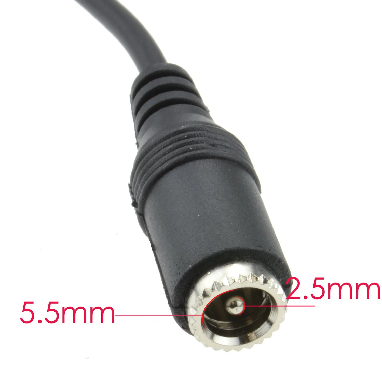 Kenable 2,5x5,5mm DC Kabel 1,5m schwarz offenes Ende