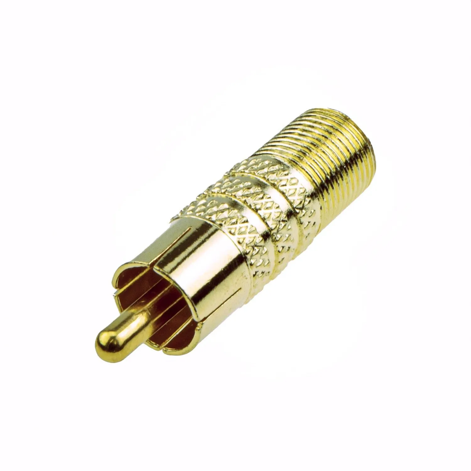 Kenable F-Typ Buchse Cinch Adapter vergoldet Gold