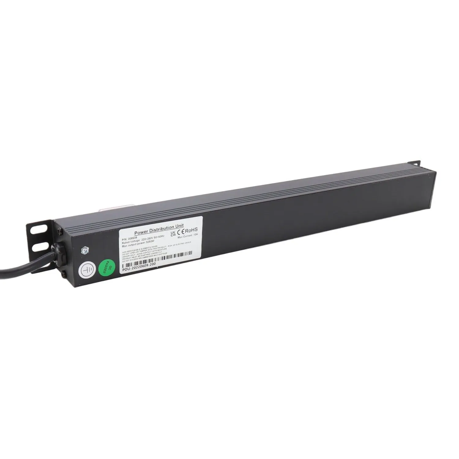 Kenable 6-fach Horizontal-Steckdosenleiste 19 Zoll 1,8 m