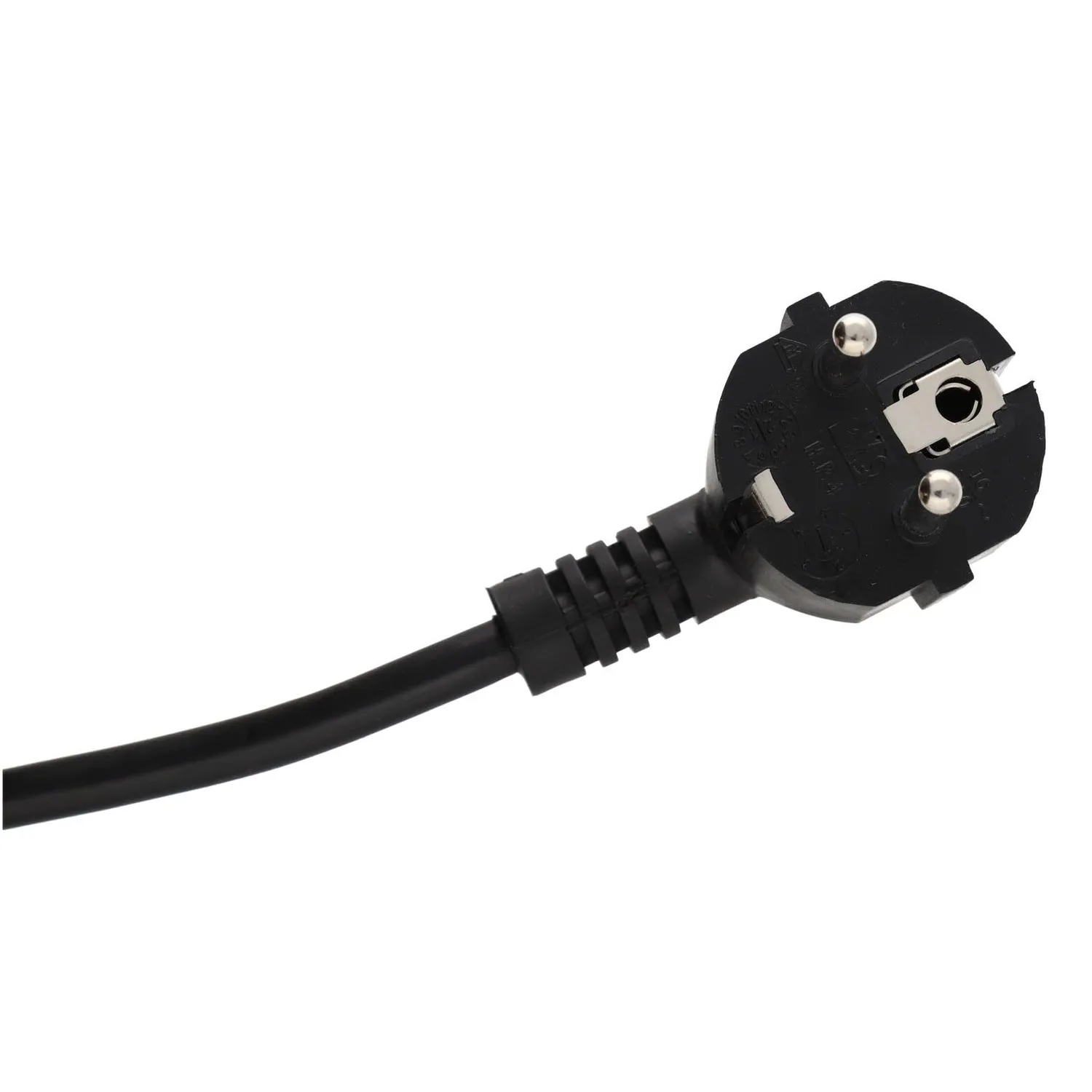 Kenable Kaltgerätekabel abgewinkelt 2m schwarz 1,0mm²